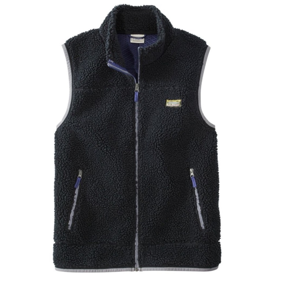 NWT Men's Mountain Pile Fleece Vest in Black